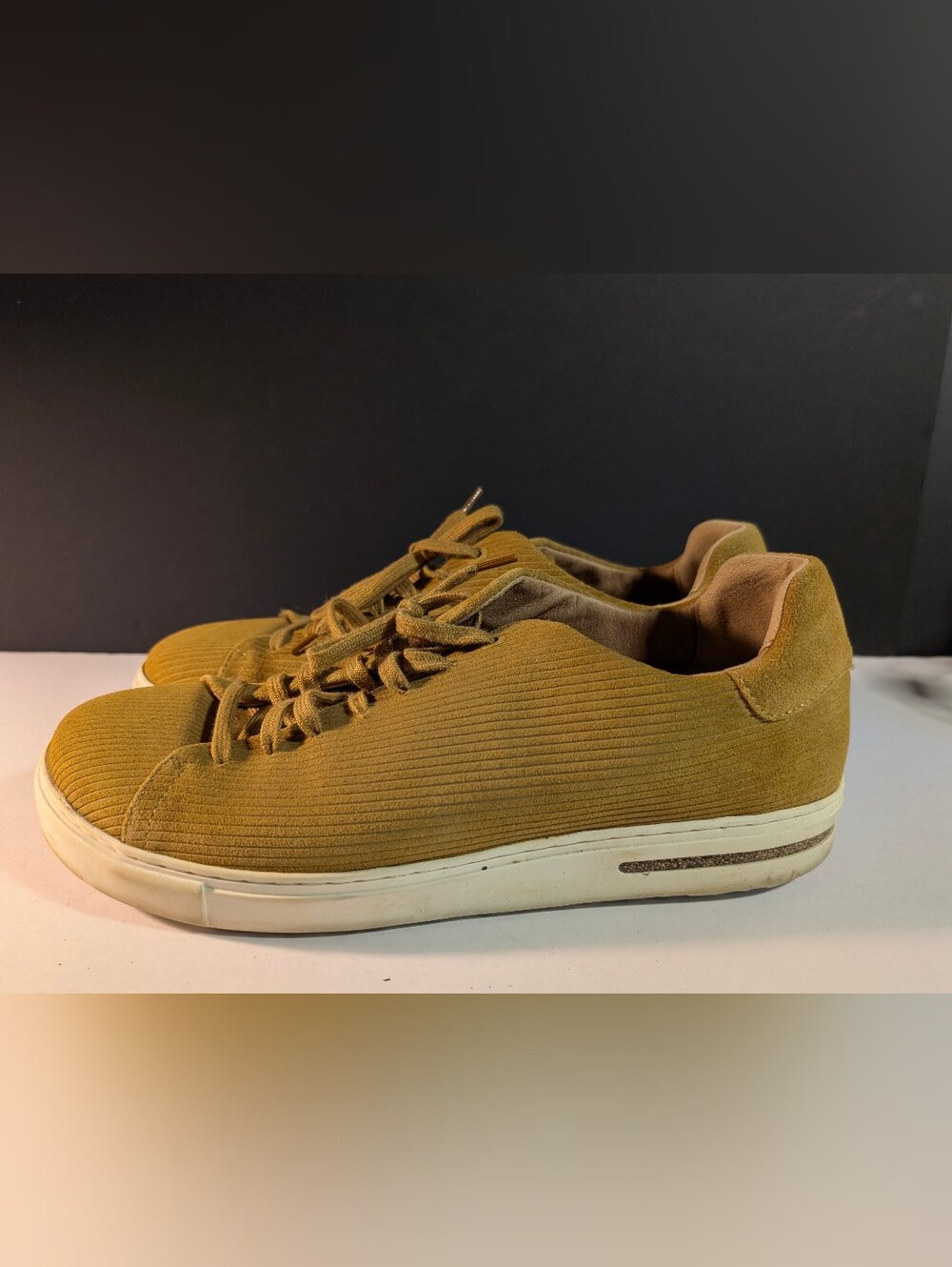 Birkenstock Ochre Yellow Corduroy Low Top Sneakers EU 44 / US 11